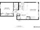 Detailed floor plan showcasing layout of bedroom, bathroom, kitchen, and living room at 3700 Golf Colony Lane # 6J, Little River, SC 29566