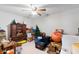 A cluttered storage room featuring a variety of items including furniture, boxes, and decorative items at 4818 Harvest Dr., Myrtle Beach, SC 29579