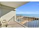 Enjoy ocean views from the balcony, equipped with seating for relaxing and taking in the scenery at 5806 N Ocean Blvd. # 203, North Myrtle Beach, SC 29582