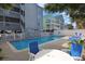 Inviting community pool area with ample seating and a well maintained pool at 612 N Ocean Blvd. # 103, Surfside Beach, SC 29575