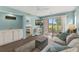 Relaxing living room featuring comfortable seating, views of the golf course, and access to the bedroom at 637 Waterway Village Blvd. # 13C, Myrtle Beach, SC 29579