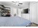 Bedroom featuring hardwood floors, ceiling fan, and a comfortable bed with decor at 664 Tupelo Ln. # 8A, Longs, SC 29568