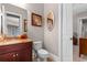 Neat half bath includes granite countertop on the vanity at 7253 Seville Dr., Myrtle Beach, SC 29572