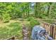 Backyard featuring a stone path, grassy area and partially covered grill at 1104 Ragin St., Myrtle Beach, SC 29577