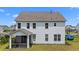 Rear view of home featuring a screened porch, and bright siding at 1325 Bermuda Grass Dr., Myrtle Beach, SC 29579