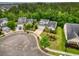 Beautiful aerial view of a home on a well maintained lot with lush landscaping and mature trees at 1444 Thames Ct., Myrtle Beach, SC 29577
