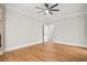 Bright bedroom featuring hardwood floors and neutral paint, creating a serene space at 1533 Murrells Landing Rd., Conway, SC 29526