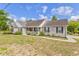 Attractive single-story home with a brick facade, well-maintained landscaping, and a welcoming front porch at 1566 Bessent Ave., Little River, SC 29566