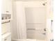 Clean bathroom featuring a shower/tub combination with white tile and decor at 1605 S Ocean Blvd. # 1909, Myrtle Beach, SC 29577