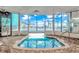 Indoor hot tub with a view of the outdoor pool area at 1605 S Ocean Blvd. # 1909, Myrtle Beach, SC 29577