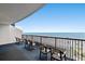 Enjoy the ocean breeze from this private balcony with comfortable seating at 2301 S Ocean Blvd. # 621, Myrtle Beach, SC 29577