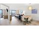 Bright living room with dining area, ocean view balcony and stylish decor at 2301 S Ocean Blvd. # 621, Myrtle Beach, SC 29577