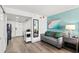 Modern and inviting living room featuring sleek flooring, stylish decor, and a cozy couch at 2401 S Ocean Blvd. # 351, Myrtle Beach, SC 29577
