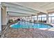 Indoor pool featuring plenty of seating and views to the outside at 2401 S Ocean Blvd. # 351, Myrtle Beach, SC 29577