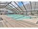 Indoor pool and lounge area with retractable roof at 2401 S Ocean Blvd. # 351, Myrtle Beach, SC 29577