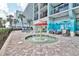 A splash pad water feature located on the pool deck at 2401 S Ocean Blvd. # 351, Myrtle Beach, SC 29577