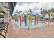 A vibrant water park area featuring colorful play structures and shallow pools for hours of Gathering enjoyment at 2401 S Ocean Blvd. # 351, Myrtle Beach, SC 29577