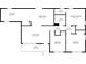 Detailed floor plan showing layout of kitchen, bedrooms, living room, and bathrooms at 2519 Reta St., Conway, SC 29526
