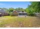 Serene backyard with a brick patio, lush lawn, and mature trees, perfect for outdoor living at 2995 Woodberry Ct., Little River, SC 29566