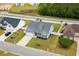 Aerial view of a home with a spacious backyard, privacy fence, and shed at 322 Canyon Dr., Conway, SC 29526