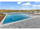 Beautiful pool and spa area with stunning water views provides a luxurious and tranquil retreat at 437 Saint Julian Ln., Myrtle Beach, SC 29579