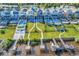Stunning aerial view of waterfront homes with private pools and boat docks at 441 Saint Julian Ln., Myrtle Beach, SC 29579