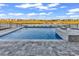 Beautiful infinity pool with an integrated spa and stunning lake view at 441 Saint Julian Ln., Myrtle Beach, SC 29579