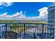 Enjoy the city views from this condo's private balcony with comfortable seating at 504 N Ocean Blvd. # 1711, Myrtle Beach, SC 29577