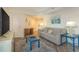 Cozy living room features a comfortable sofa, stylish decor, and a flat-screen television at 504 N Ocean Blvd. # 1711, Myrtle Beach, SC 29577