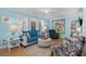 Comfortable living room featuring coastal decor, with lots of natural light and stylish furnishings at 6001 - 1805 S Kings Hwy., Myrtle Beach, SC 29575