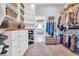 Walk-in closet with shelves and drawers for ample storage space at 603 Sea Island Way, North Myrtle Beach, SC 29582