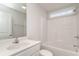 Bathroom featuring modern fixtures and white shower with a showerhead and bathtub at 608 Woodside Dr., Conway, SC 29526