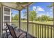 Relax on the screened patio overlooking the golf course and scenic views, complete with comfortable seating at 633 Waterway Village Blvd # 11D, Myrtle Beach, SC 29579