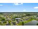 Beautiful aerial view of the community with mature trees, pond and great curb appeal at 696 Rambler Ct., Myrtle Beach, SC 29588