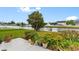 Backyard view of a pond, with a large tree and plants surrounding the area at 696 Rambler Ct., Myrtle Beach, SC 29588