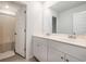 Bright, modern bathroom with a double sink vanity, white cabinets, and a shower-tub combo at 787 Dusty Pine Way, Myrtle Beach, SC 29588