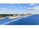 Aerial view of the beach with resorts along the coastline at 9400 Shore Dr. # 509, Myrtle Beach, SC 29572