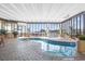 Relaxing indoor pool with large windows and ample seating at 9400 Shore Dr. # 509, Myrtle Beach, SC 29572