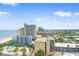 Scenic aerial view of a vibrant resort town with sandy beaches and the ocean on a beautiful sunny day at 1105 S Ocean Blvd. # 1048, Myrtle Beach, SC 29577