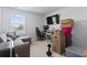 Bedroom or bonus room with contemporary gray sofa and dedicated desk area at 1146 Joywood Dr., Longs, SC 29568