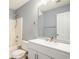Clean bathroom features a shower, tub, toilet, and modern vanity with a large mirror at 1196 Harvester Circle # 1196, Myrtle Beach, SC 29579