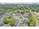 An aerial view showcasing a community featuring manicured landscaping, convenient parking, and serene communal pool at 1206 Erin Way # A, Myrtle Beach, SC 29577