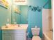 Charming bathroom with a vanity, toilet, and shower-tub combination at 163 Cypress Ave., Murrells Inlet, SC 29576