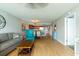 Spacious open-concept living room flows into dining area and kitchen, perfect for entertaining at 1903 S Ocean Blvd. S # 808, North Myrtle Beach, SC 29582