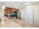 Modern kitchen featuring stainless steel appliances, granite countertops, and ample cabinet space at 201 S Ocean Blvd. # 1112, Myrtle Beach, SC 29577