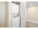 A stacked washer and dryer are conveniently located in the home at 201 S Ocean Blvd. # 1112, Myrtle Beach, SC 29577