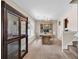 Elegant dining room featuring a chandelier and large windows for natural light at 2017 Chadbury Ln., Myrtle Beach, SC 29588