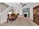 Inviting living room with a cozy fireplace and plush sofa, ideal for relaxation and entertainment at 2017 Chadbury Ln., Myrtle Beach, SC 29588
