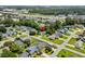 Aerial view of the neighborhood, surrounded by beautiful trees and an accessible highway at 202 Millstone Dr., Myrtle Beach, SC 29588