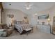 This bedroom features stylish decor, a neutral color palette, and ample space for relaxation and rest at 2241 Waterview Dr. # 537, North Myrtle Beach, SC 29582